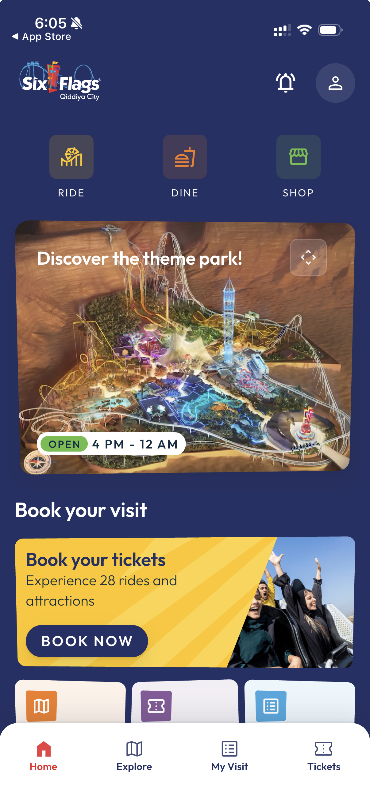 Qiddiya Six Flags Flutter Platform